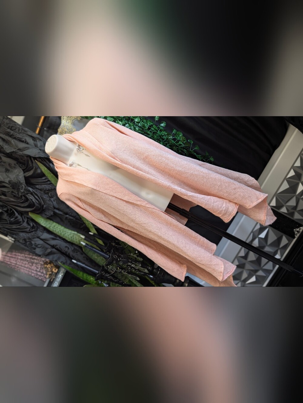 Whisperlush Coral Peach Cardigan Sweater MD-LG